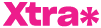 The word 'Xtra*' in bold pink letters on a dark teal background.