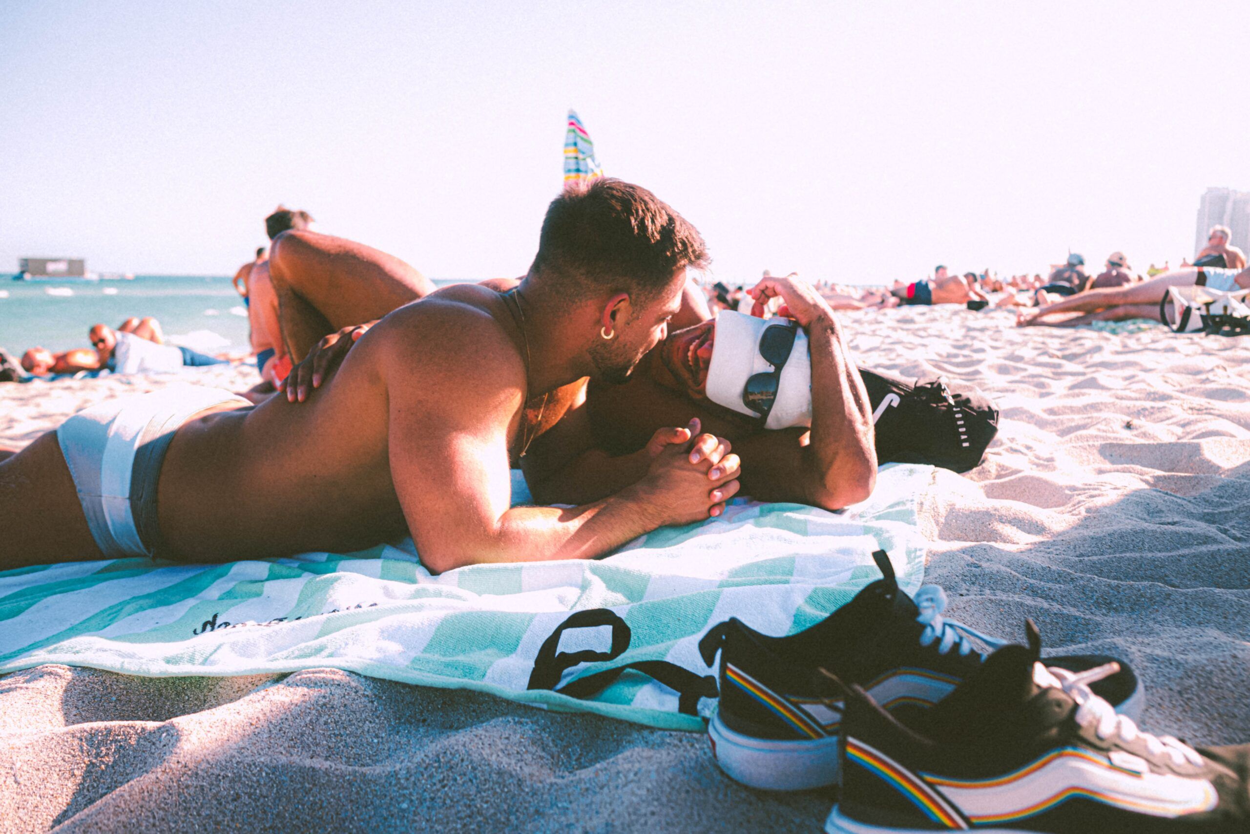guys on beach