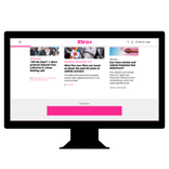 Website screenshot of 'Extra' news, showing headlines like 'Will the cast perform?' and a pink footer.