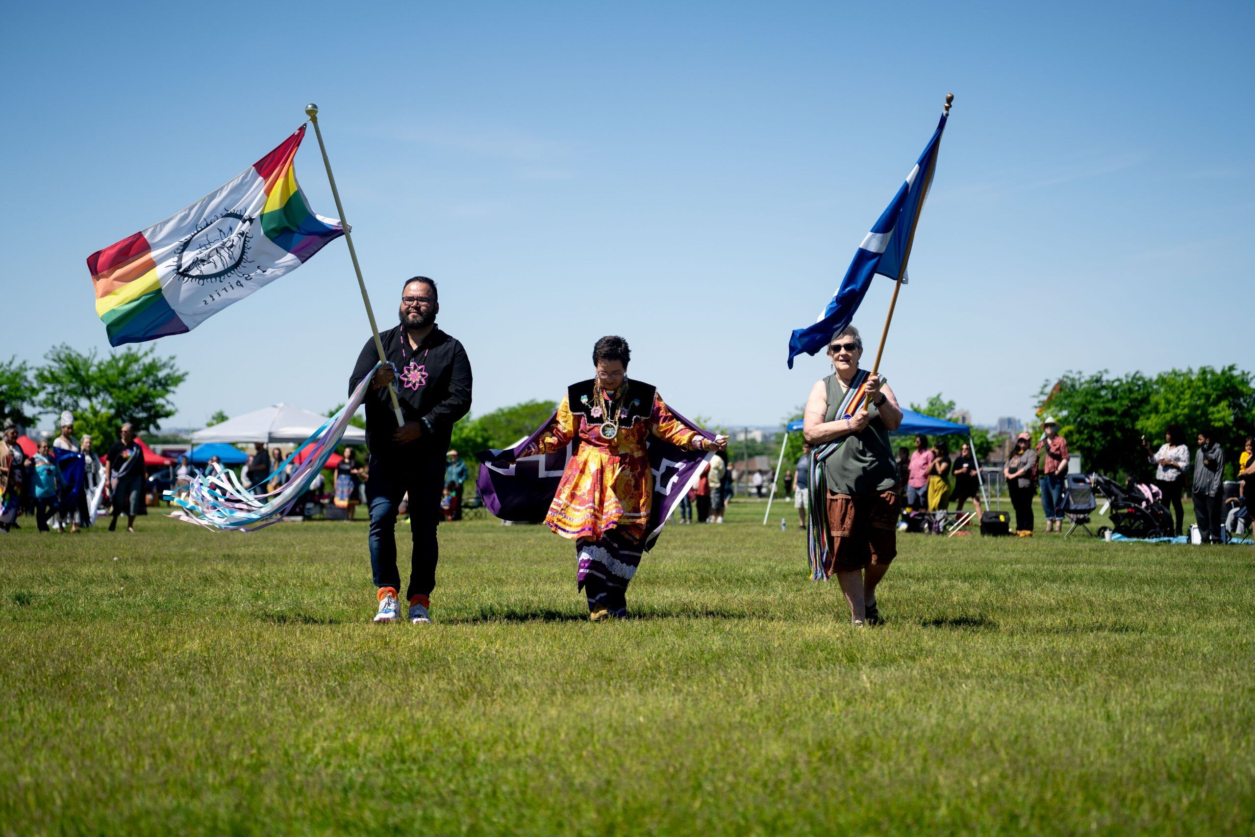 The grand entry at last year's Toronto 2-Spirit Powwow.